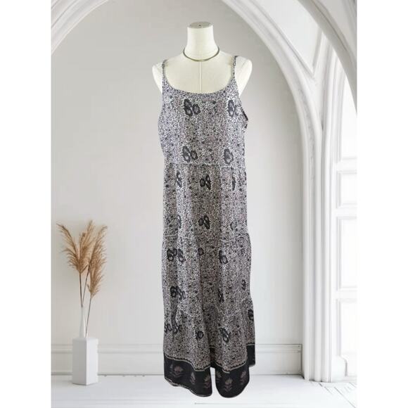 Natural Life Cotton Floral Spaghetti Strap Maxi Dress | Dainty Floral | L/XL - Picture 11 of 11